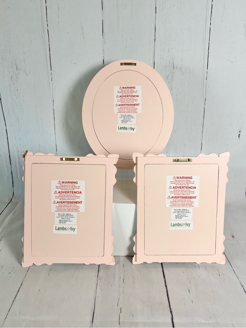 Lambs & Ivy Little Princess Nursery Wall Decor Set 3pc Pink Cream Bird Floral - Picture 2 of 11